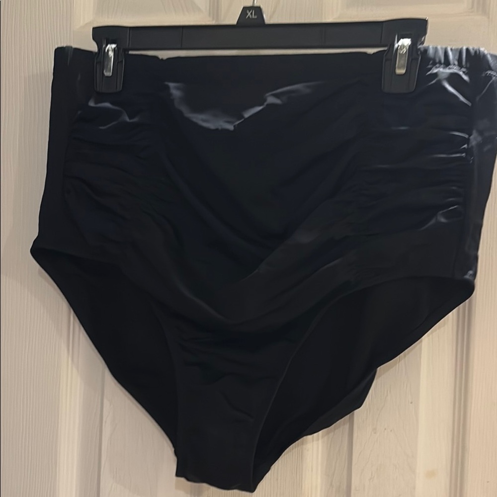 Swimsuits For All Black High-Waisted Swim Bottom